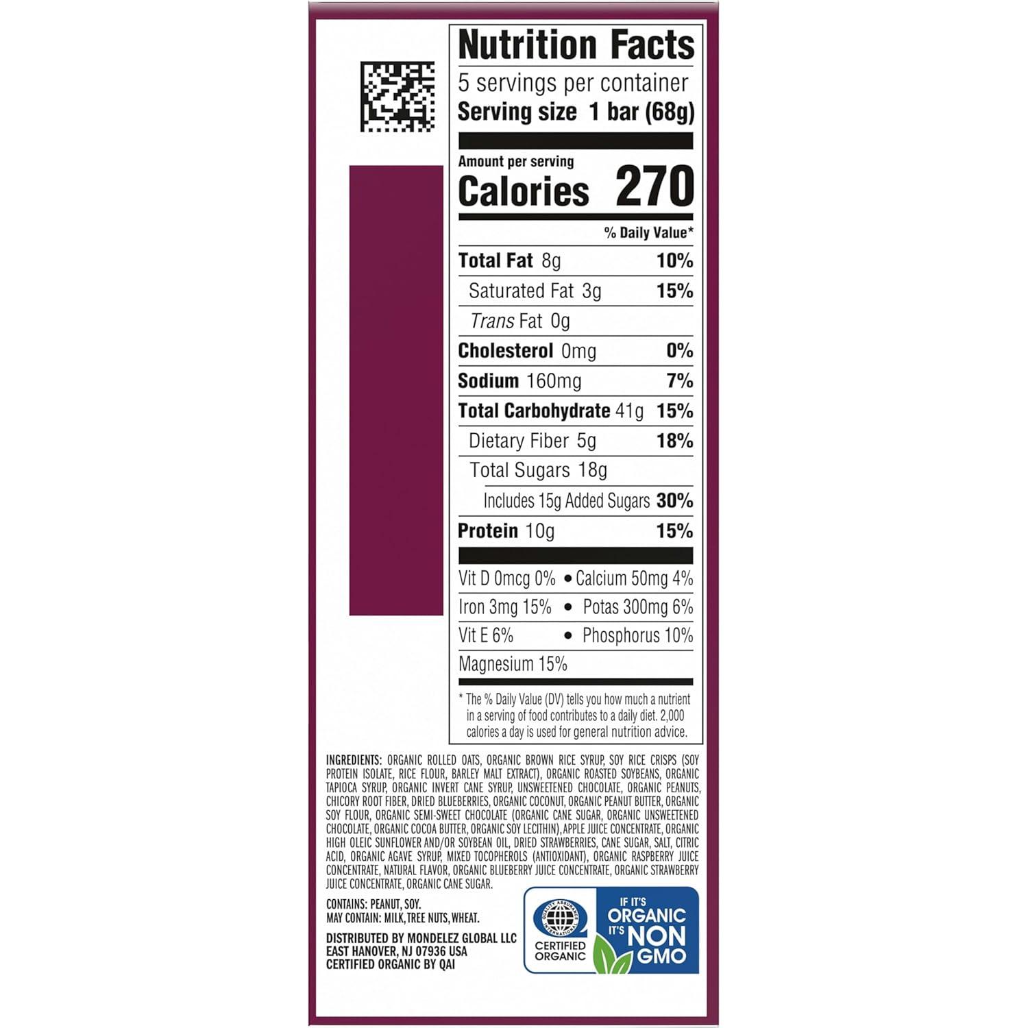 image:imageCLIF BAR Energy Protein Bars Limited Edition Run the World Chocolate Berry Made with Organic Oats Energy Bars NonGMO 5 Pack6 Count Pack of 1