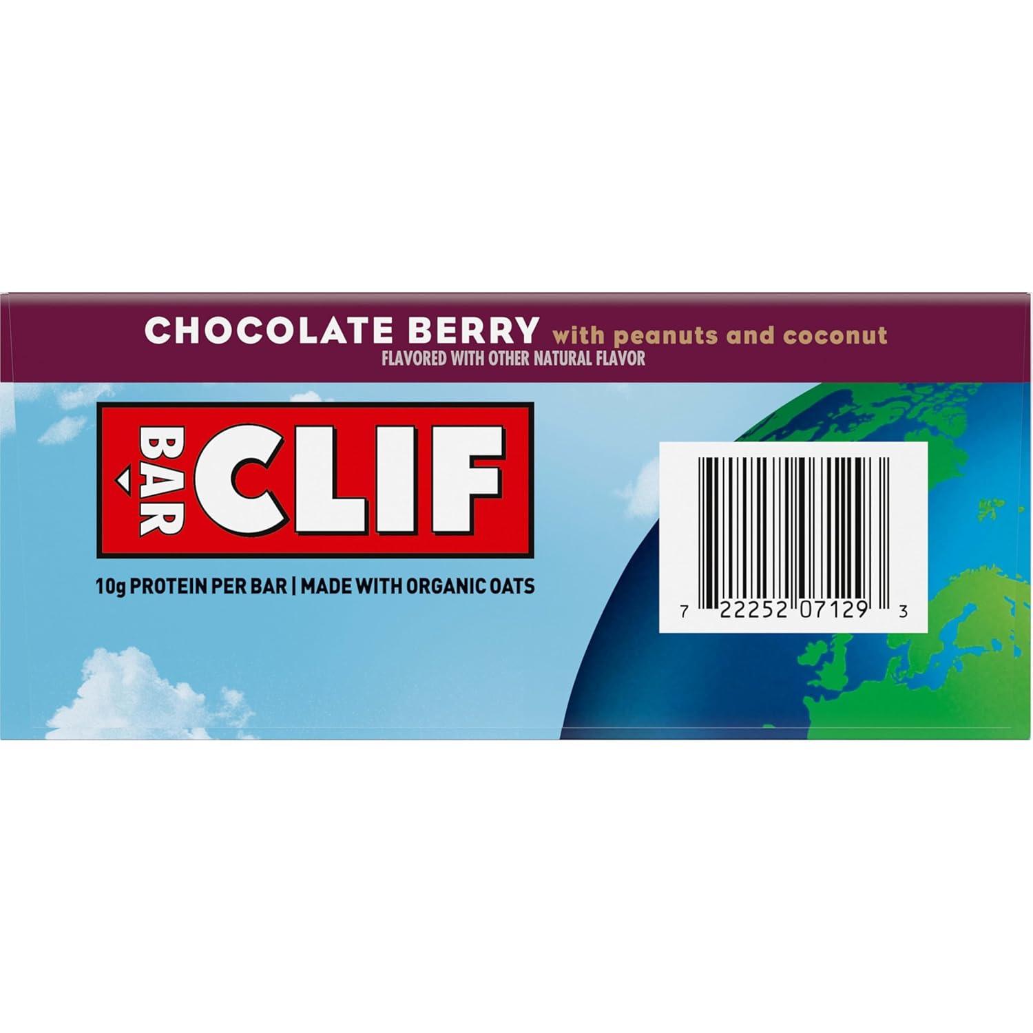image:imageCLIF BAR Energy Protein Bars Limited Edition Run the World Chocolate Berry Made with Organic Oats Energy Bars NonGMO 5 Pack6 Count Pack of 1