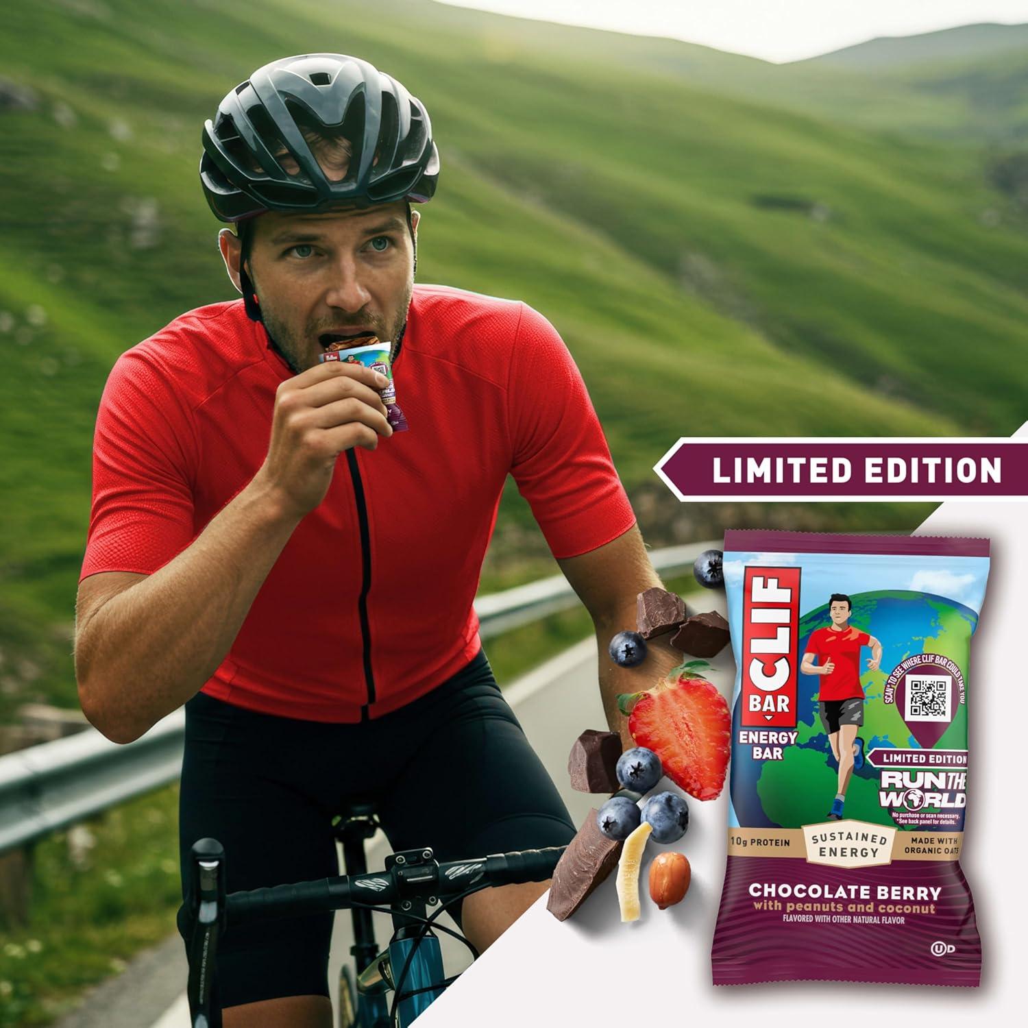 image:imageCLIF BAR Energy Protein Bars Limited Edition Run the World Chocolate Berry Made with Organic Oats Energy Bars NonGMO 5 Pack6 Count Pack of 1