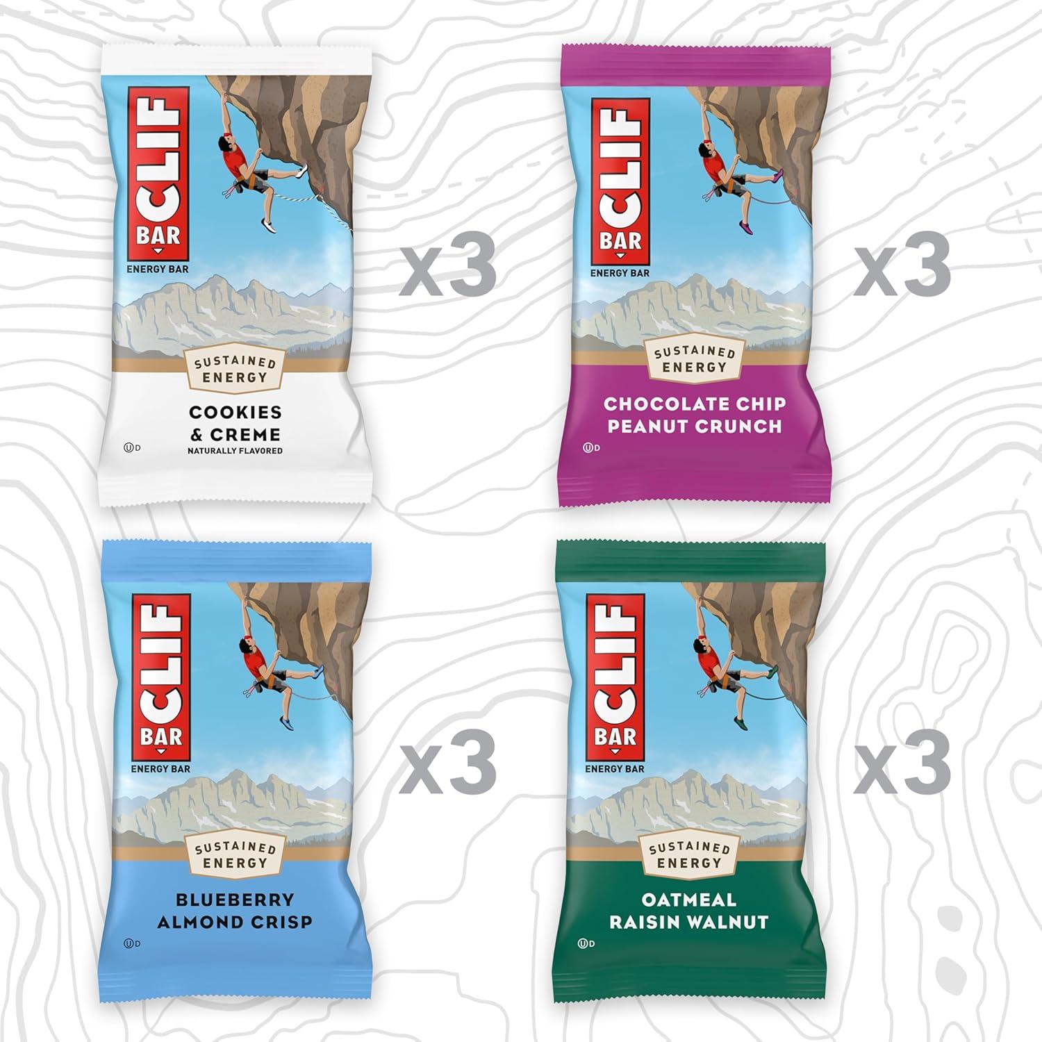 image:imageCLIF BAR Energy Protein Bars Variety Pack 4 Flavors Made with Organic Oats Energy Bars NonGMO 12 Pack112 x 104 x 222 cm Pack of 2