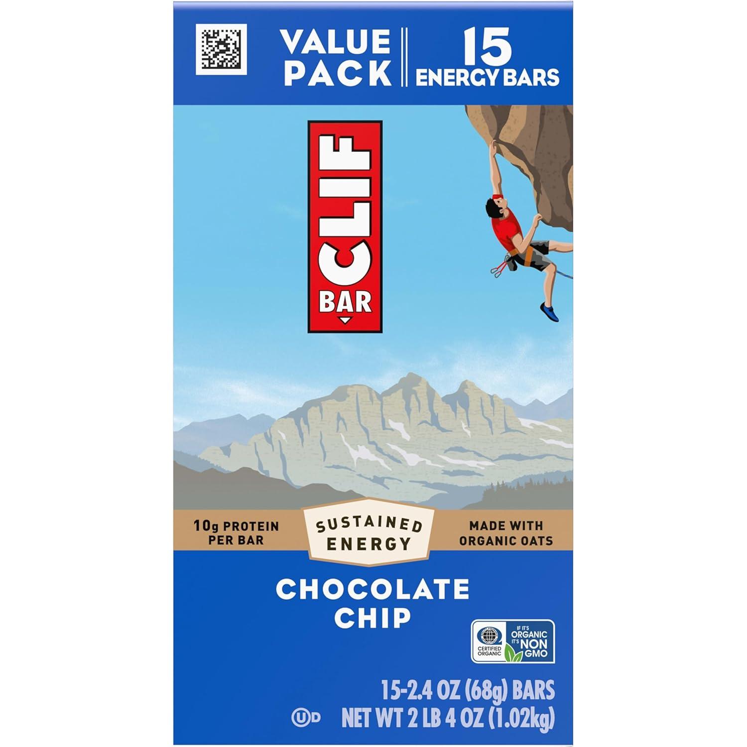 image:imageCLIF BAR Energy Protein Bars White Chocolate Macadamia Nut Made with Organic Oats Energy Bars NonGMO 15 PackChocolate Chip