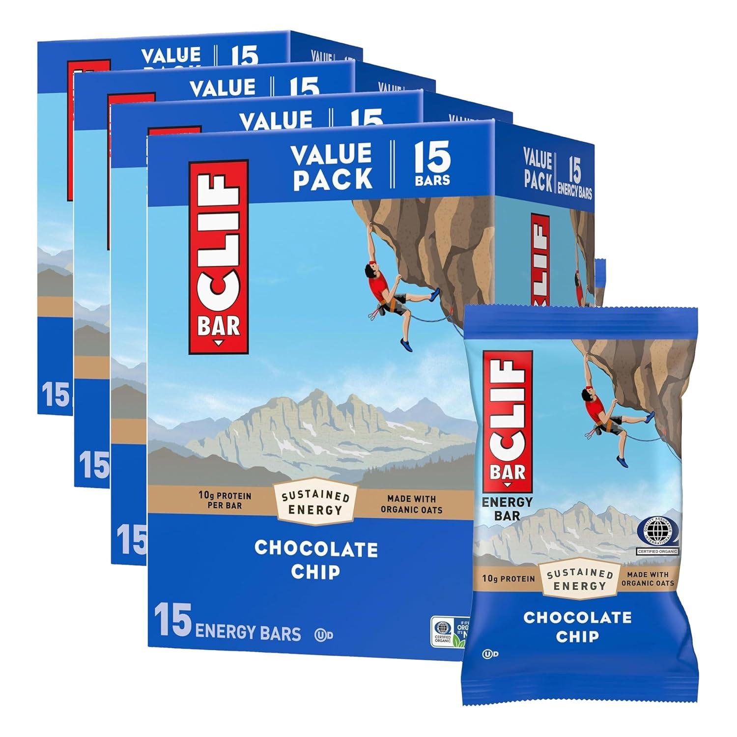 image:imageCLIF BAR Energy Protein Bars White Chocolate Macadamia Nut Made with Organic Oats Energy Bars NonGMO 15 PackChocolate Chip