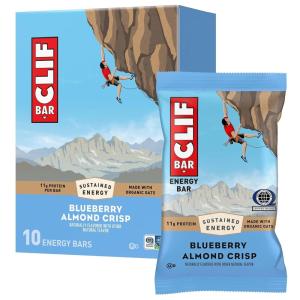 image:imageCLIF BAR  Energy Protein Bars  Blueberry Almond Crisp  Made with Organic Oats  Energy Bars  NonGMO  10 Pack10 Count Pack of 1