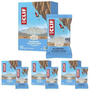 image:imageCLIF BAR  Energy Protein Bars  Blueberry Almond Crisp  Made with Organic Oats  Energy Bars  NonGMO  10 Pack10 Count Pack of 4