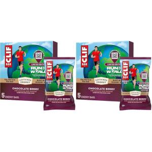 image:imageCLIF BAR  Energy Protein Bars  Limited Edition Run the World  Chocolate Berry  Made with Organic Oats  Energy Bars  NonGMO 5 Pack6 Count Pack of 2