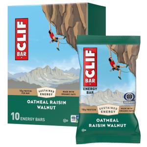 image:imageCLIF BAR  Energy Protein Bars  Oatmeal Raisin Walnut  Made with Organic Oats  Energy Bars  NonGMO  10 Pack10 Count Pack of 1