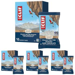 image:imageCLIF BAR  Energy Protein Bars  Peanut Butter Banana with Dark Chocolate  Made with Organic Oats  Energy Bars  NonGMO  10 Pack10 Count Pack of 4