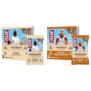 image:imageCLIF BAR Caffeinated Collection  Energy Protein Bars  Caramel Chocolate Chip and Vanilla Almond  Variety Pack  Made with Organic Oats  Energy Bars  NonGMO  10 Pack