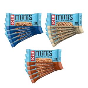 image:imageCLIF BAR Minis  Variety Pack  Made with Organic Oats  45g Protein  NonGMO  Plant Based  SnackSize Energy Bars  099 oz 30 CountClif Bar Minis Variety Pack