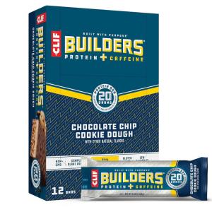 image:imageCLIF BUILDERS Protein Bars  Cookies n Cream Flavor  20g Plant Based Protein  Gluten Free  NonGMO  Low Glycemic  No Artificial Sweeteners  24 oz 12 PackChocolate Chip Cookie Dough