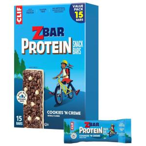 image:imageCLIF Kid Zbar Protein  Cookies N Creme  Crispy Snack Bars  Made with Organic Oats  NonGMO  5g Protein  Gluten Free Protein Bars 15 Pack15 Count Pack of 6