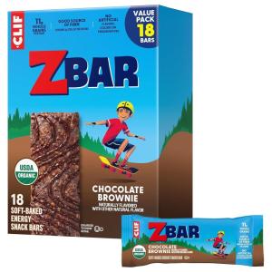 image:imageZbar  Chocolate Brownie  SoftBaked Energy Snack Bars  NonGMO  11g Whole Grains  USDA Organic Granola Bars  Snacks for Kids 18 Pack18 Count Pack of 1