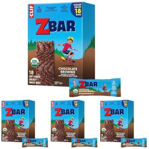 image:imageZbar  Chocolate Brownie  SoftBaked Energy Snack Bars  NonGMO  11g Whole Grains  USDA Organic Granola Bars  Snacks for Kids 18 Pack18 Count Pack of 4