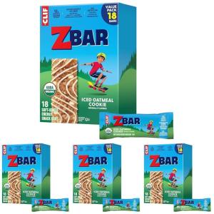 image:imageZbar  Iced Oatmeal Cookie  SoftBaked Energy Snack Bars  NonGMO  12g Whole Grains  USDA Organic Granola Bars  Snacks for Kids 18 Pack18 Count Pack of 4