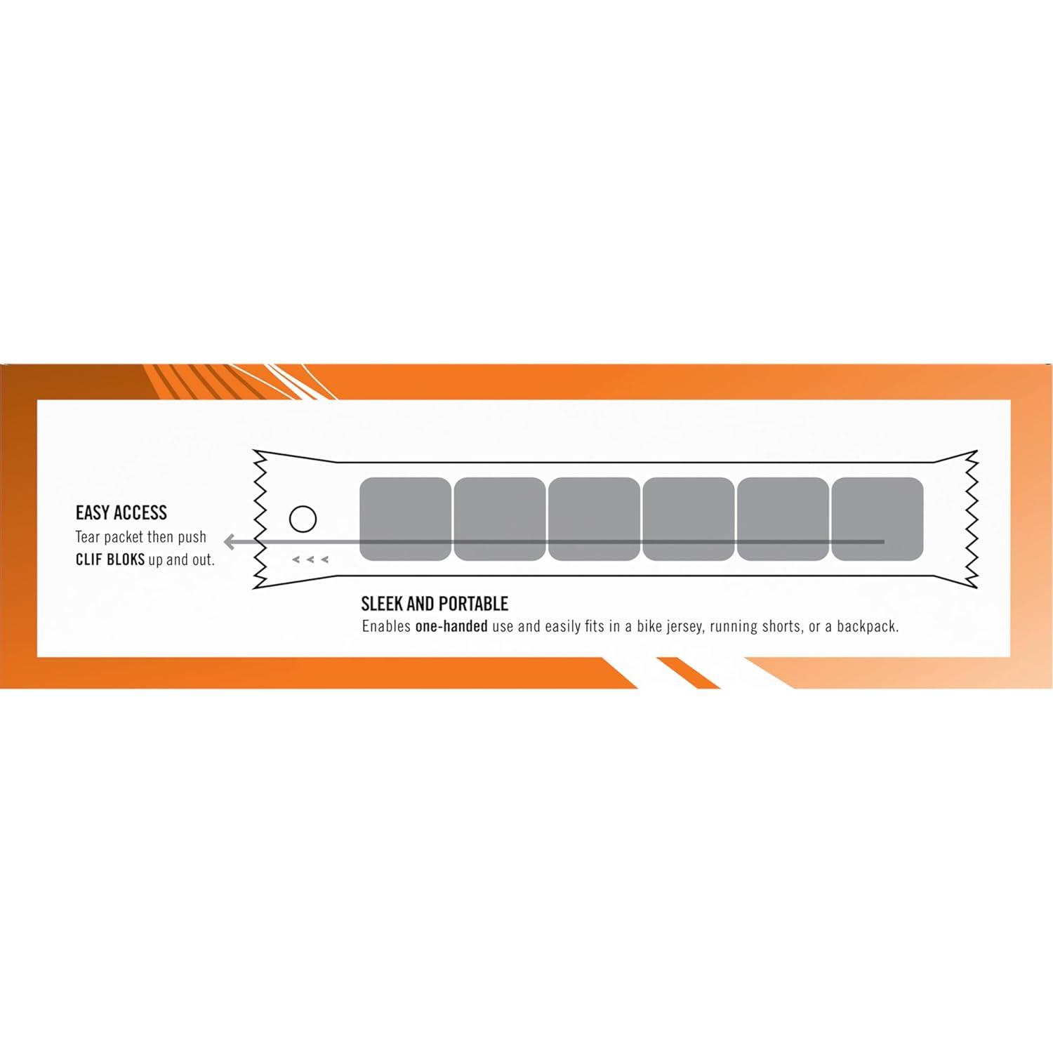 image:imageCLIF BLOKS Orange Flavor with Caffeine Energy Chews NonGMO Plant Based Fast Fuel for Cycling and Running Quick Carbohydrates and Electrolytes 212 oz 18 Count18 Count Pack of 2