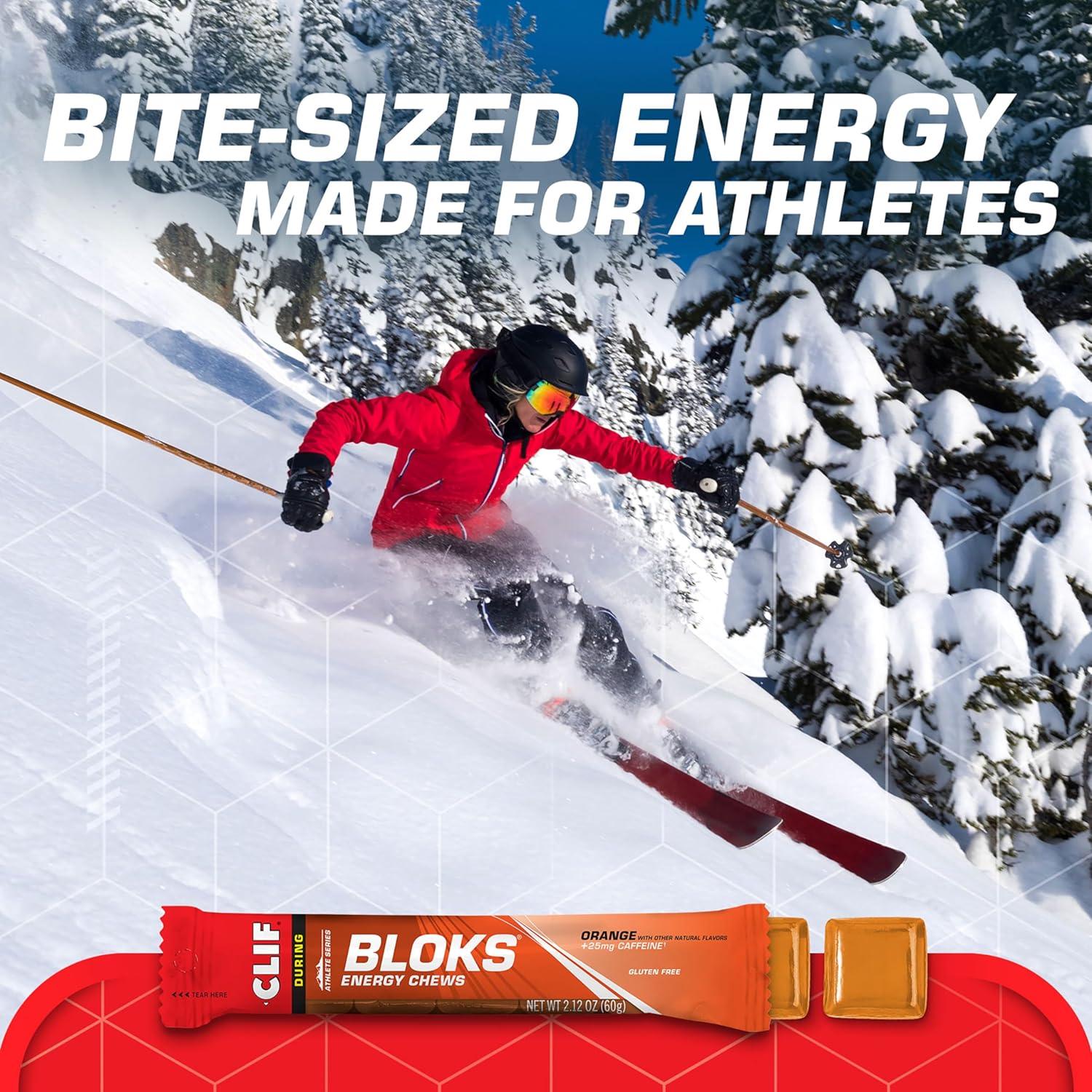 image:imageCLIF BLOKS Orange Flavor with Caffeine Energy Chews NonGMO Plant Based Fast Fuel for Cycling and Running Quick Carbohydrates and Electrolytes 212 oz 18 Count18 Count Pack of 2