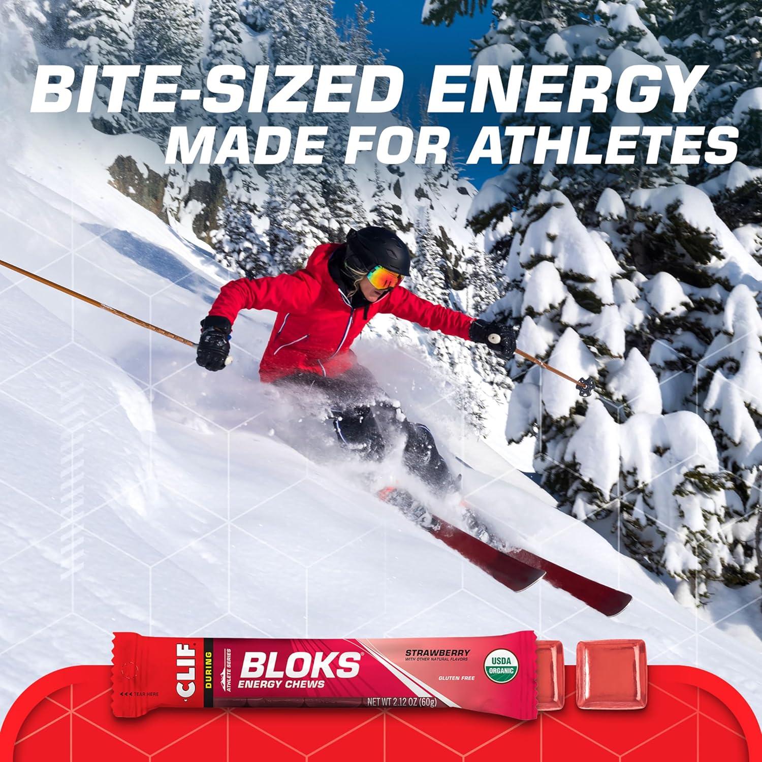 image:imageCLIF BLOKS Strawberry Flavor Energy Chews NonGMO Plant Based Fast Fuel for Cycling and Running Quick Carbohydrates and Electrolytes 212 oz 18 Count18 Count Pack of 2