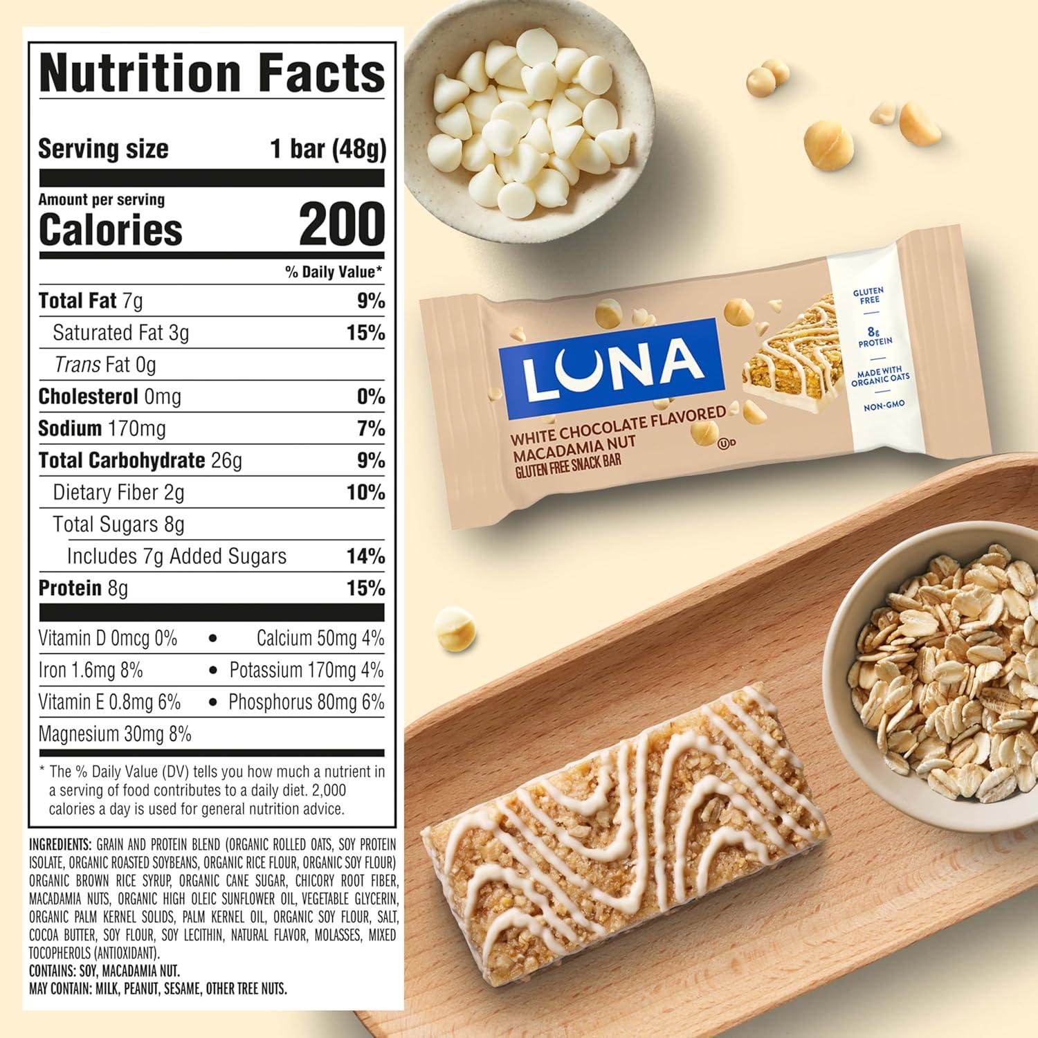 image:imageClif Bar Luna White Chocolate Macadamia 15 Count 2535 Ounce