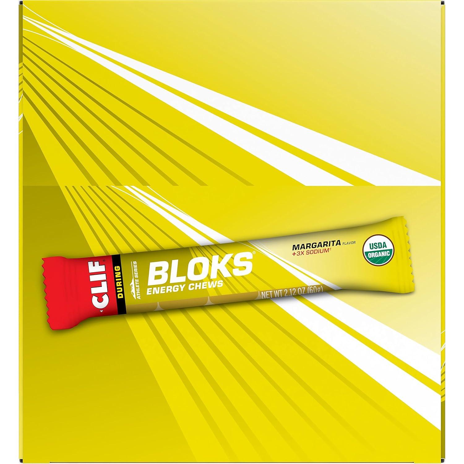 image:imageClif Bloks Margarita Flavor with 3X Sodium Energy Chews NonGMO Plant Based Fast Fuel for Cycling and Running Quick Carbohydrates and Electrolytes 212 oz 18 Count