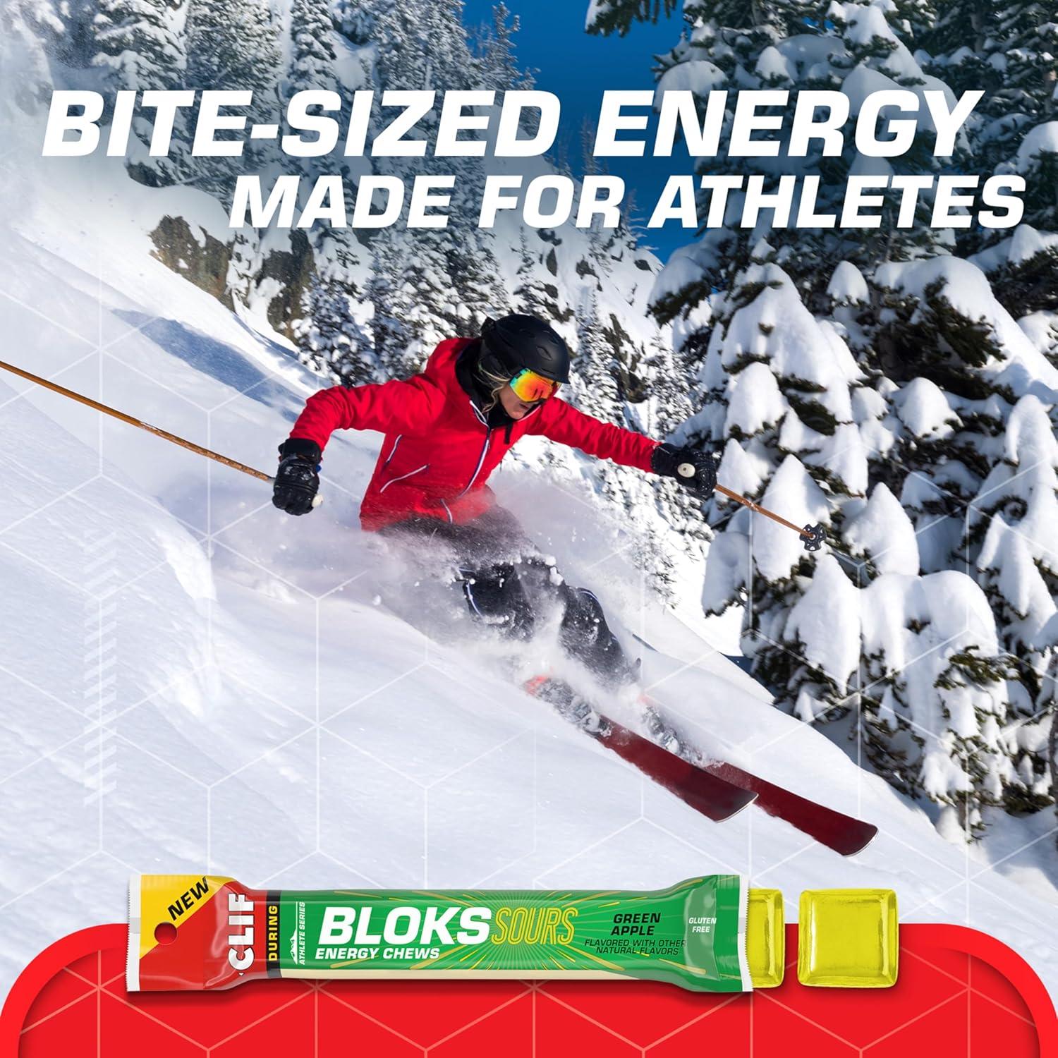 image:imageClif Bloks Sours Green Apple Flavor Energy Chews NonGMO Plant Based Fast Fuel for Cycling and Running Quick Carbohydrates and Electrolytes 212 oz 18 Count