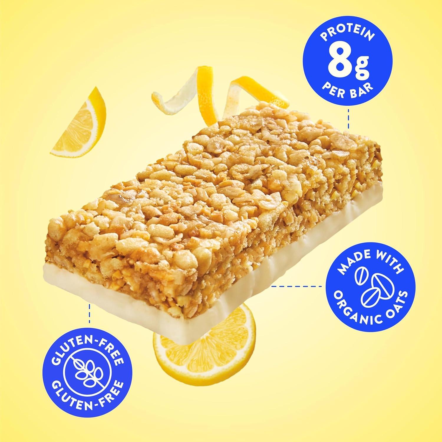 image:imageLUNA Bar LemonZest Flavor Gluten Free Snack Bars NonGMO Protein Bars Made with Organic Oats Value Pack 12 PackLemon Zest 12ct