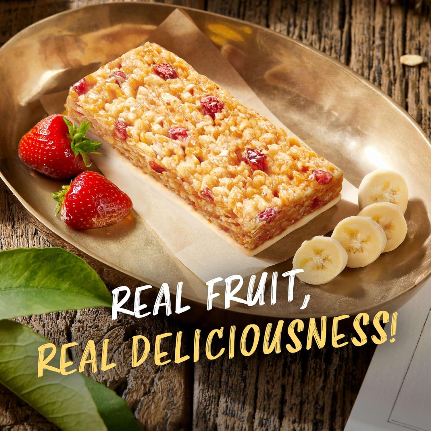 image:imageLUNA Berry Bars Strawberry Banana Flavor Fiber Granola Bars NonGMO Gluten Free Protein Bars Made with Organic Oats 6 PackStrawberry Banana