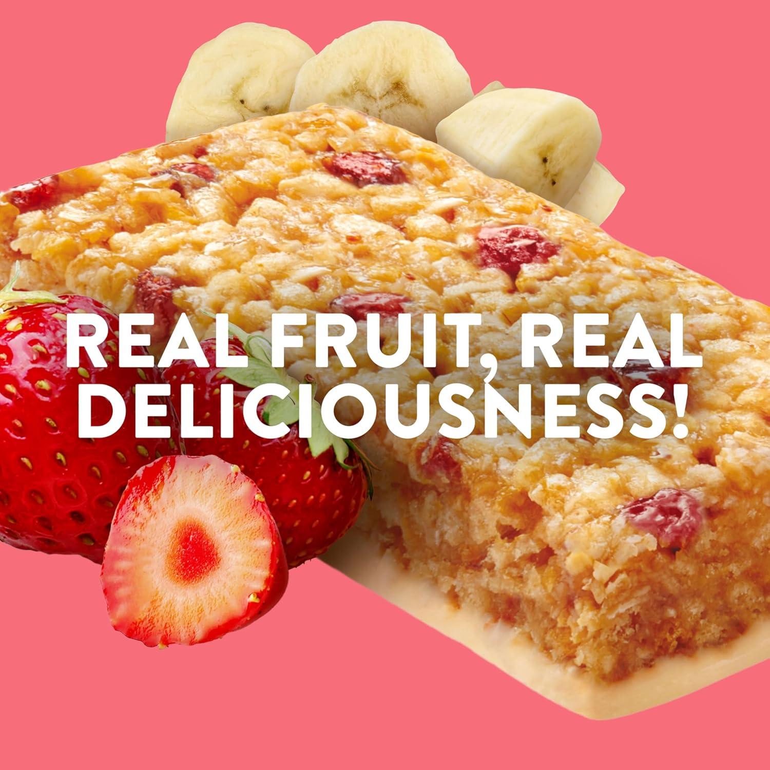 image:imageLUNA Berry Bars Strawberry Banana Flavor Fiber Granola Bars NonGMO Gluten Free Protein Bars Made with Organic Oats 6 PackStrawberry Banana