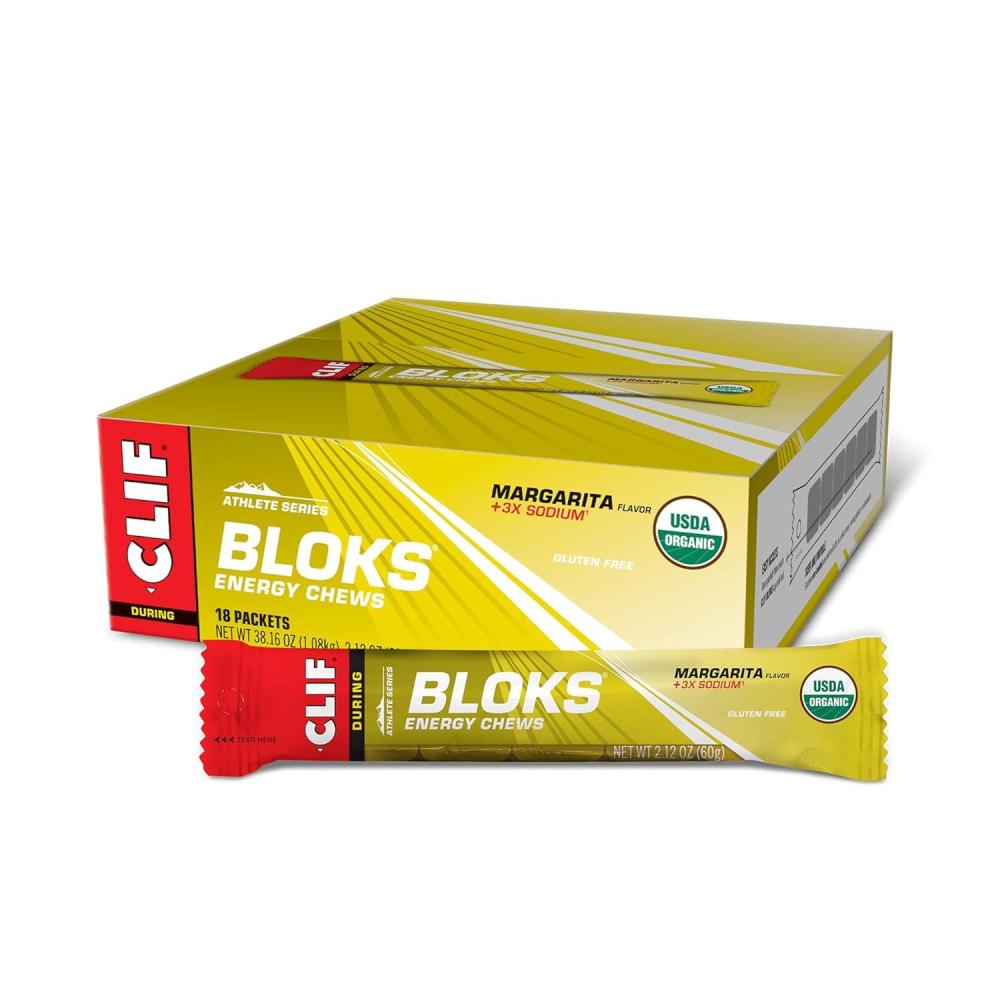 image:imageClif Bloks Margarita Flavor with 3X Sodium Energy Chews NonGMO Plant Based Fast Fuel for Cycling and Running Quick Carbohydrates and Electrolytes 212 oz 18 Count