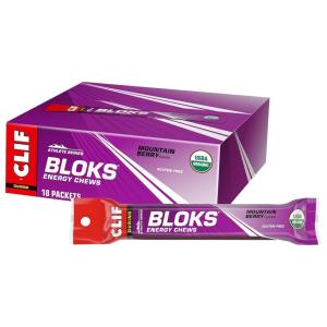 image:imageCLIF BLOKS  Mountain Berry Flavor  Energy Chews  NonGMO  Plant Based  Fast Fuel for Cycling and Running  Quick Carbohydrates and Electrolytes  212 oz 18 CountMountain Berry