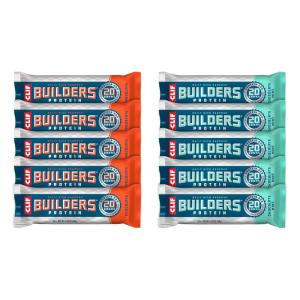 image:imageCLIF BUILDERS Protein Bars  Chocolate Mint and Chocolate Flavor  Variety Pack  20g Plant Based Protein  Gluten Free  NonGMO  Low Glycemic  No Artificial Sweeteners  24 oz 10 Count10 Count Pack of 1