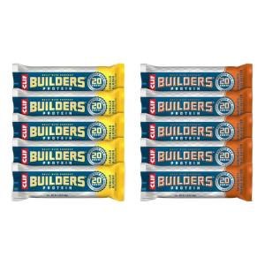 image:imageCLIF BUILDERS Protein Bars  Chocolate Peanut Butter and Vanilla Almond Flavor  Variety Pack  20g Plant Based Protein  Gluten Free  NonGMO  Low Glycemic  No Artificial Sweeteners  24 oz 10 Count